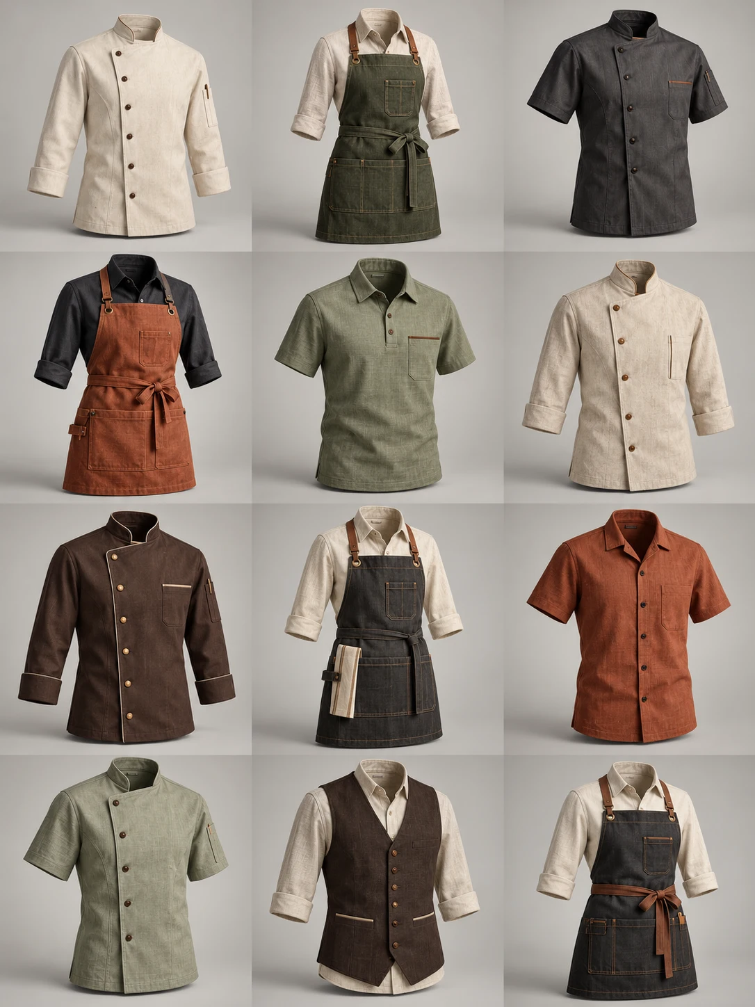 Restaurants & Cafés — photorealistic 3D apparel concept 01, AI-generated design inspiration
