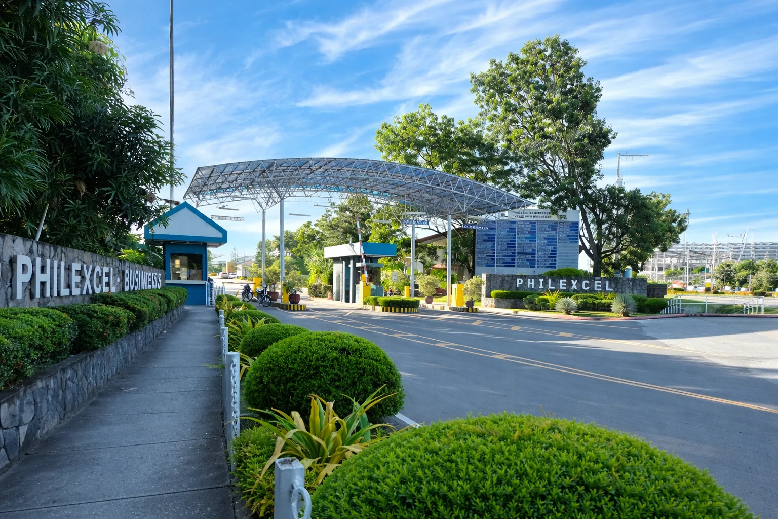 Entrance of Philexcel Business Park in Clark Freeport Zone